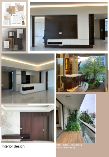 Interior design project showing indoor outdoor relationships and views
