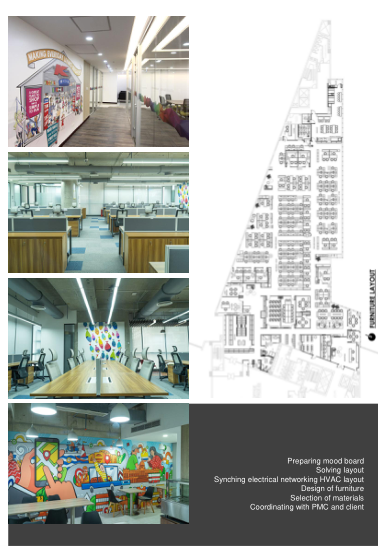 Interior design coordination and material selection work